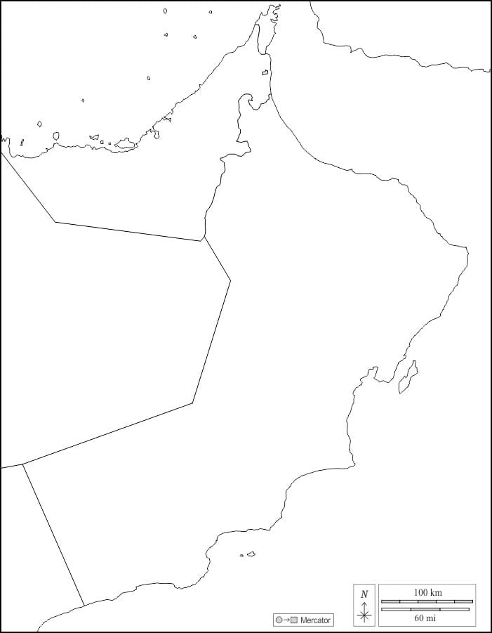 Printable Oman Blank Map Free Download And Print For You