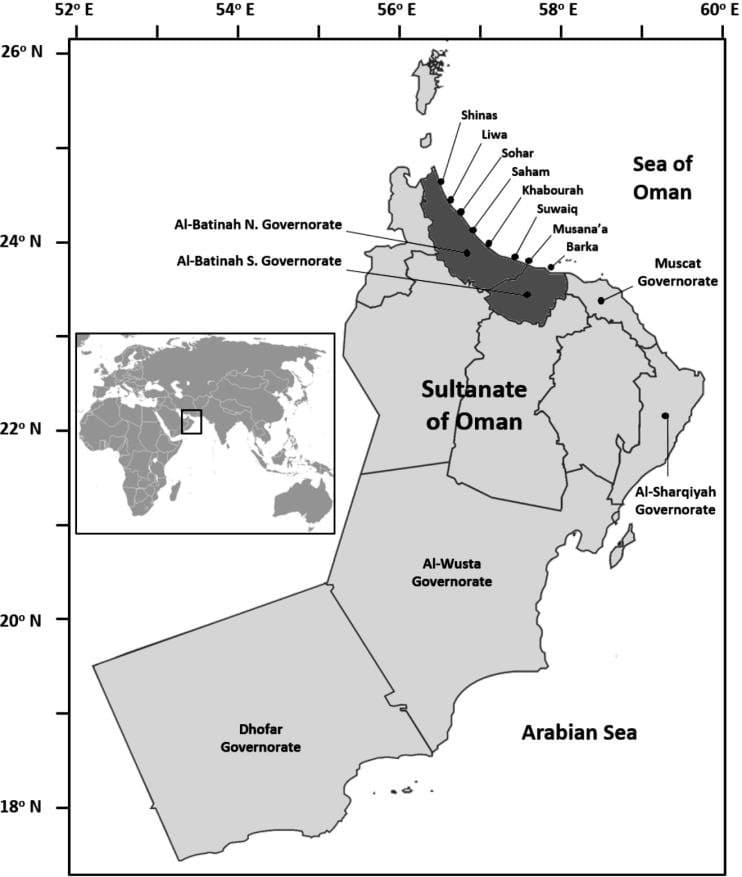 Printable Oman Map States Free Download And Print For You 