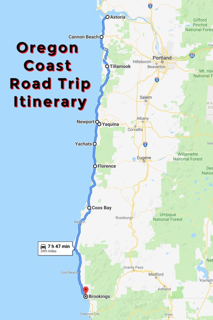 Printable Oregon Coast Map