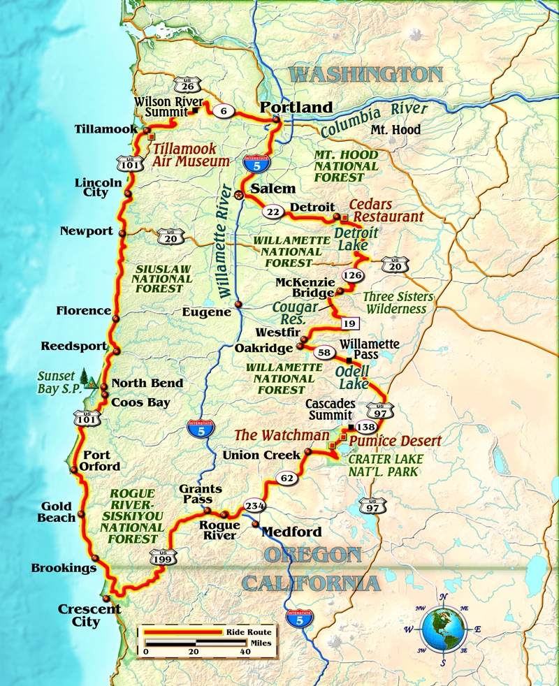 Printable Oregon Coast Map Printable Oregon Coast Map