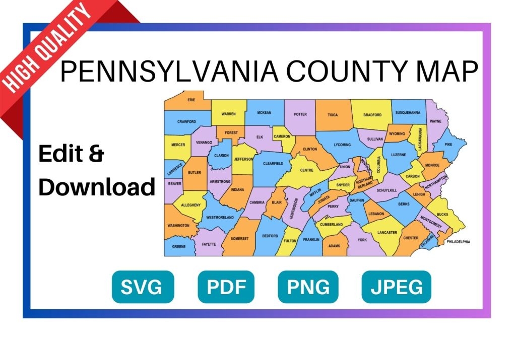 Printable Pa County Map