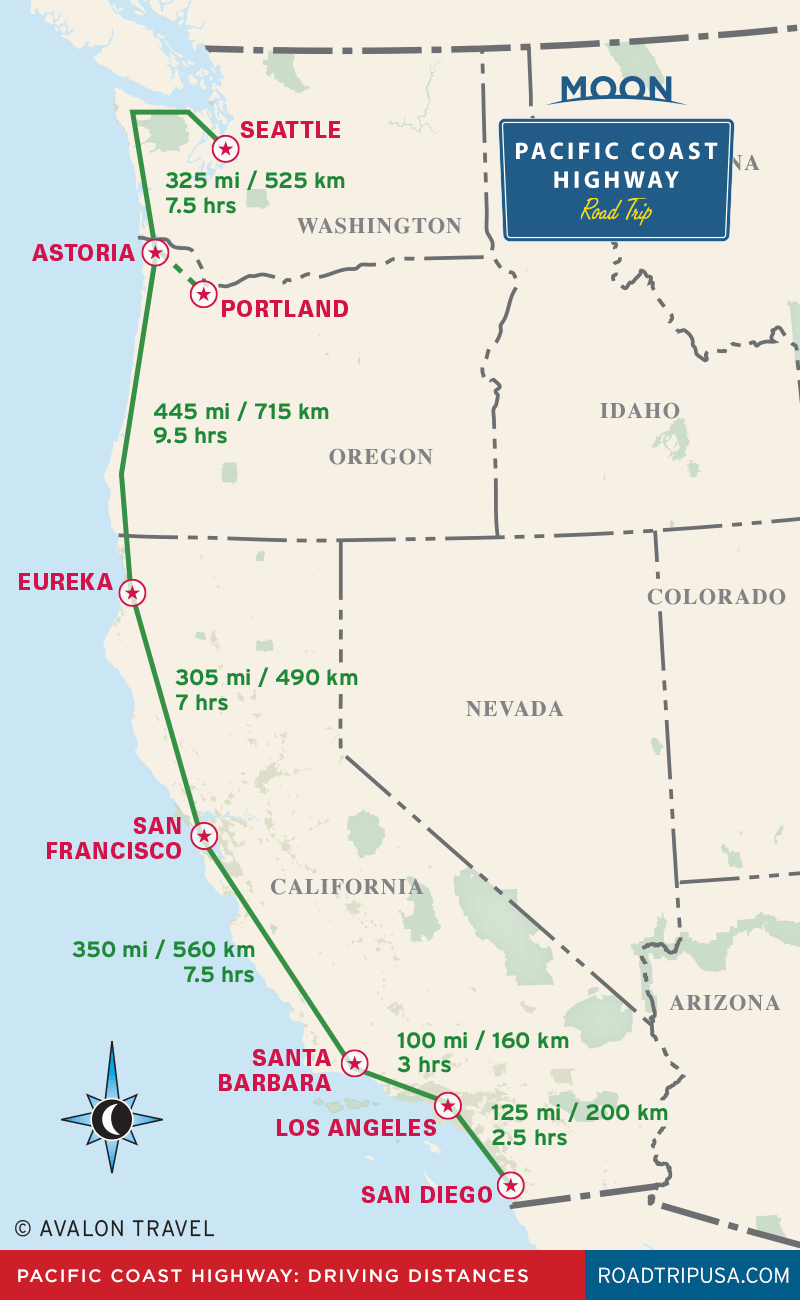 Printable Pacific Coast Highway Map Free Printable Maps