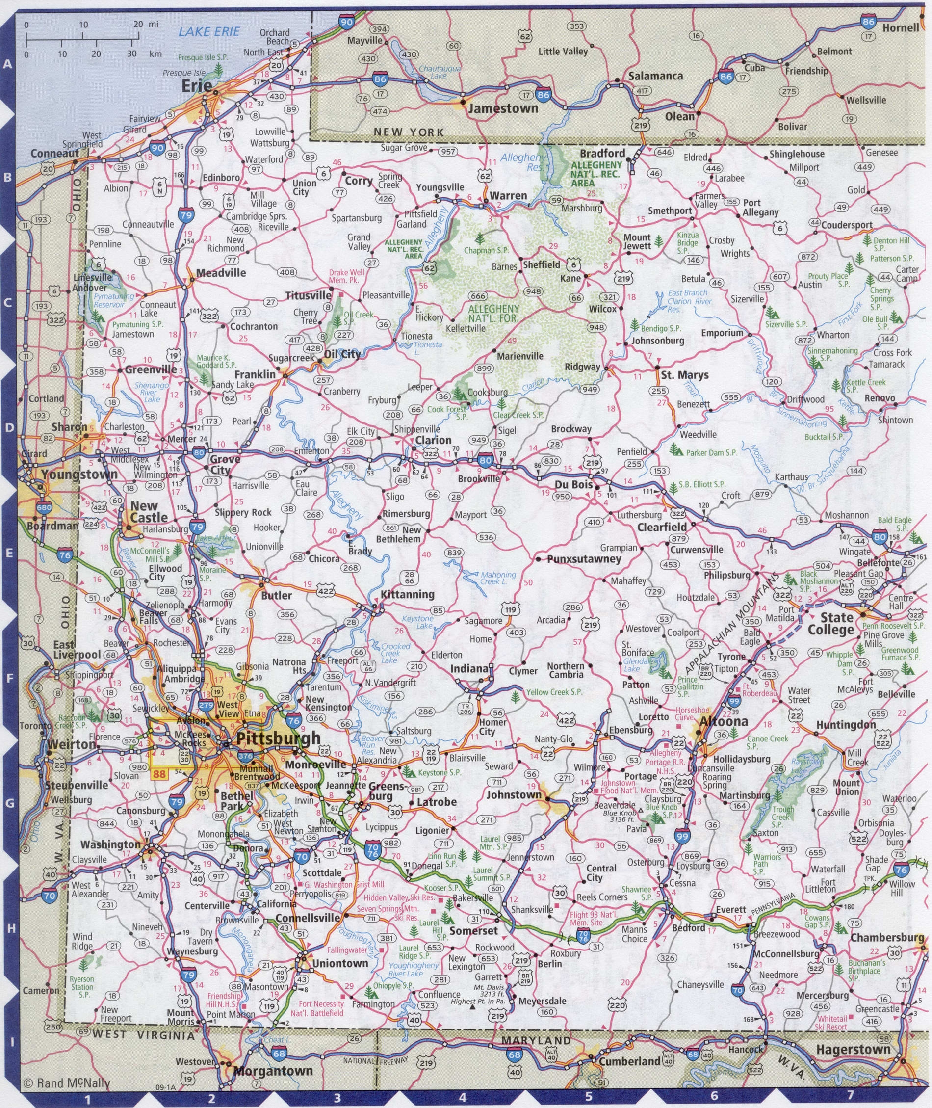 Printable Pennsylvania Road Map Printable Pennsylvania Road Map
