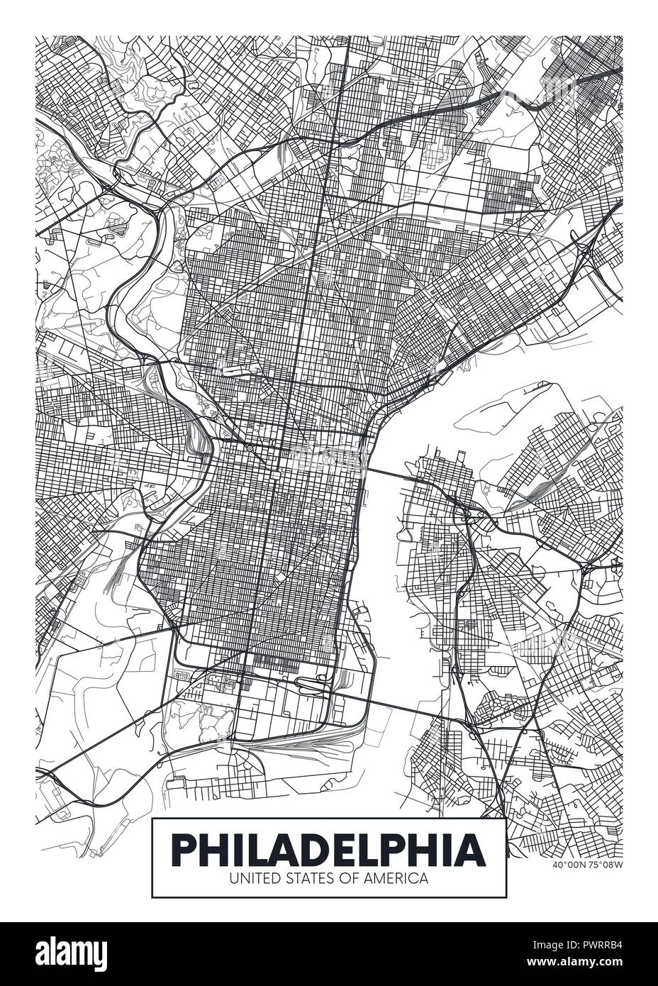 Printable Philadelphia City Map