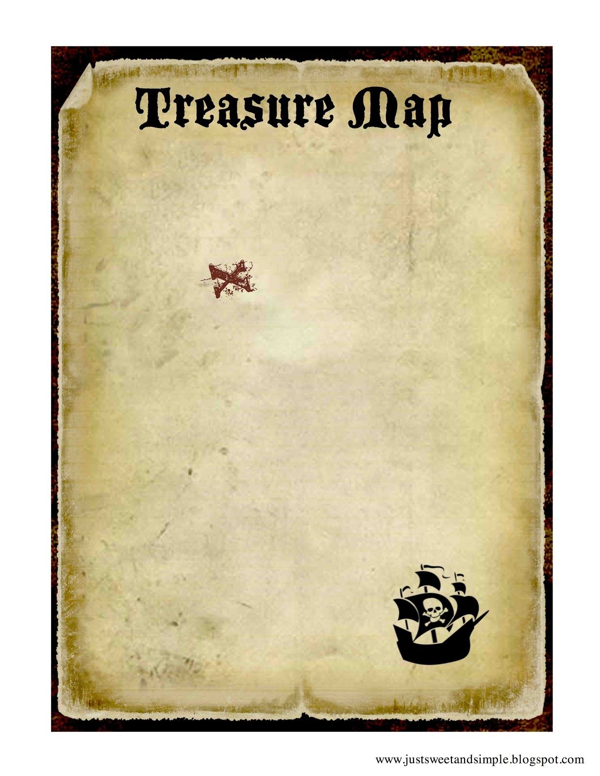 Printable Pirate Map Template Printable Word Searches