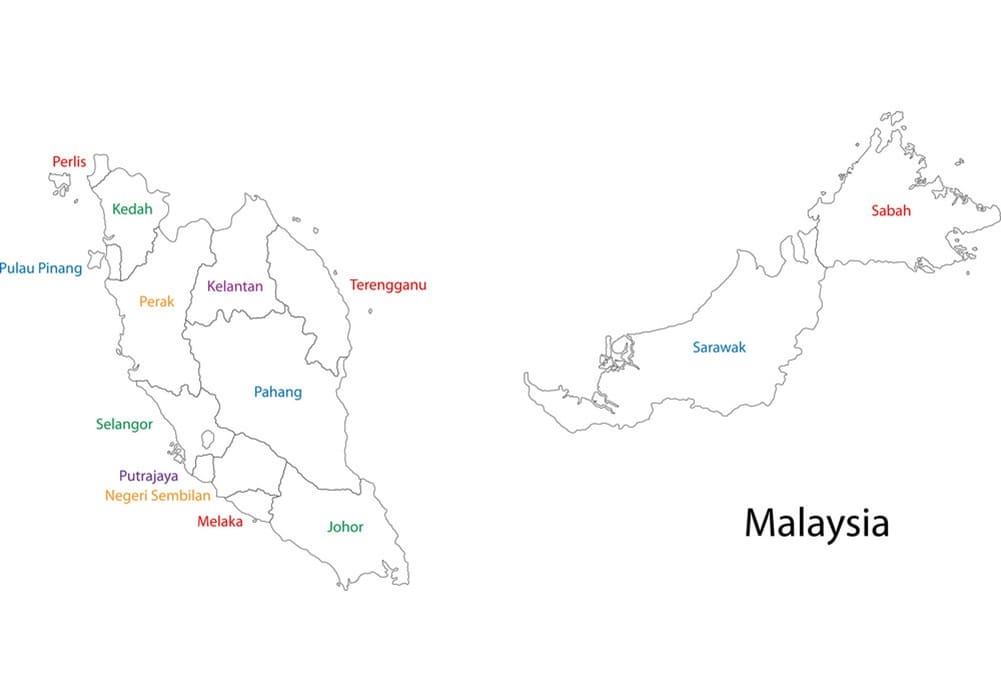 Printable Political Map Malaysia Free Download And Print For You 