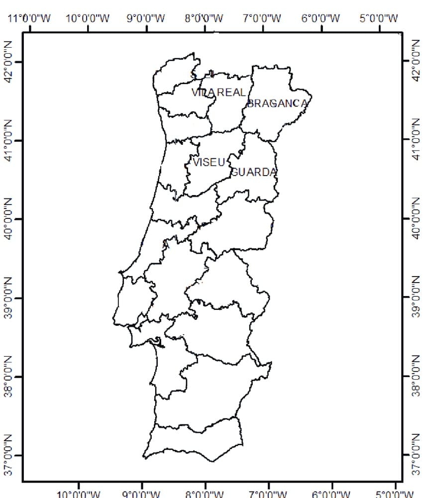 Printable Portugal Regions Map Free Download And Print For You