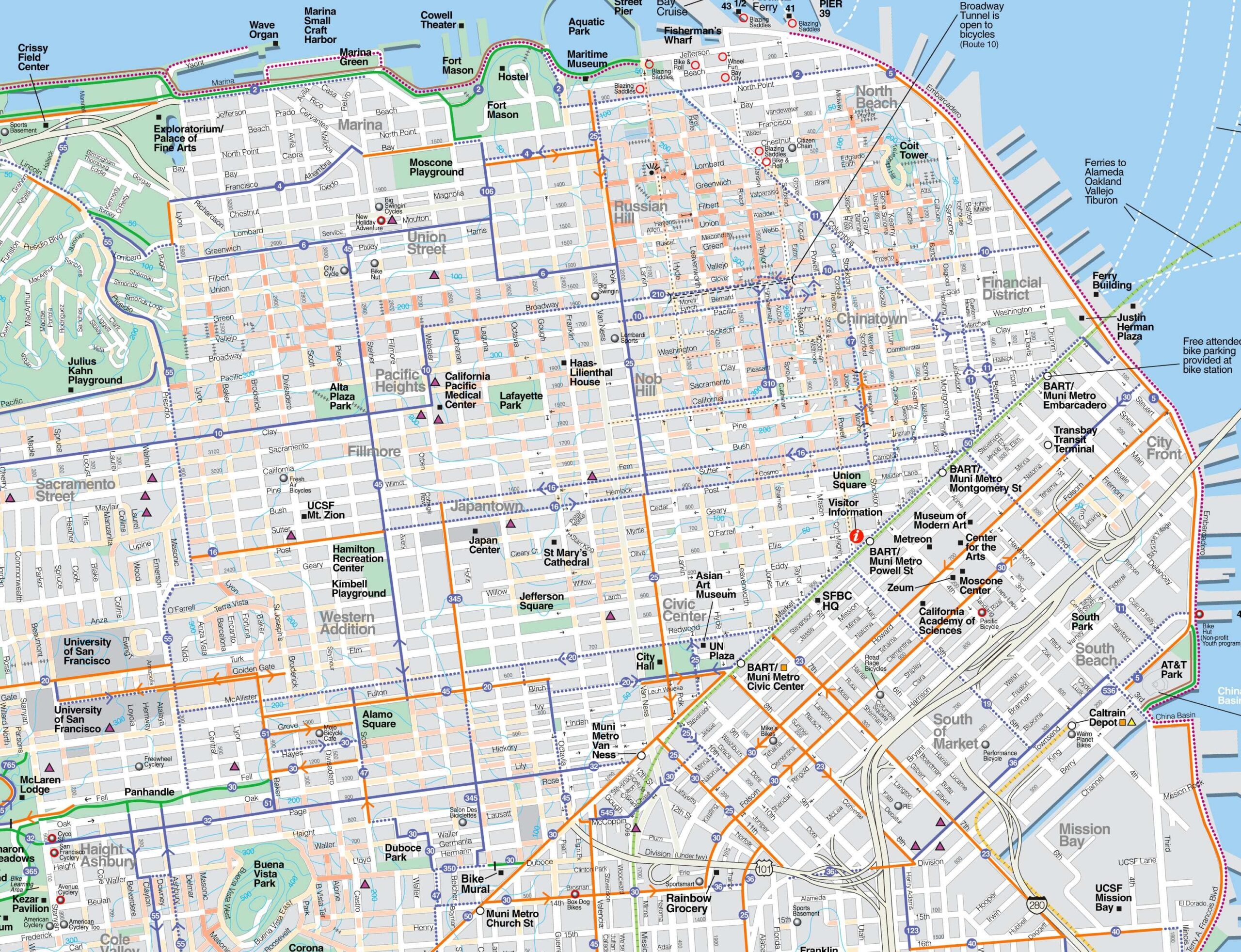 Printable San Francisco Tourist Map