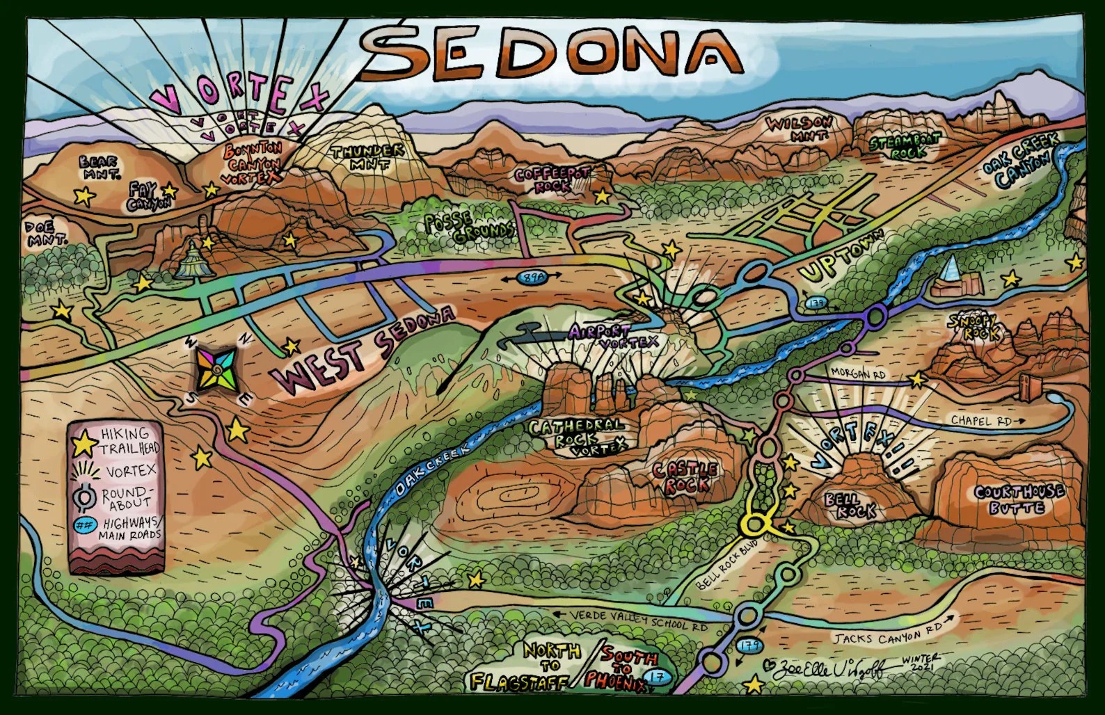 Printable Sedona Vortex Map Printable Word Searches