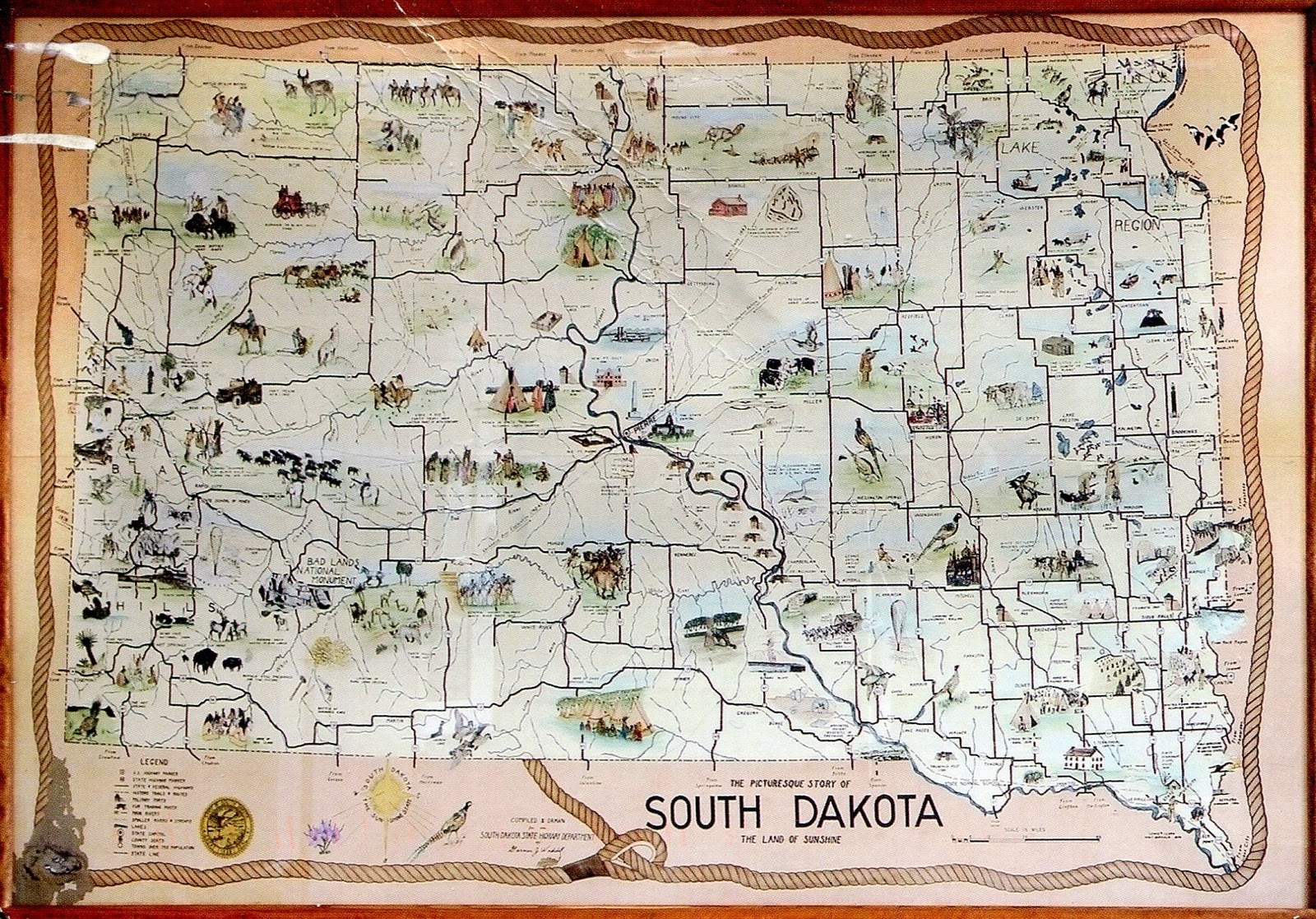 Printable South Dakota Map Of Attractions