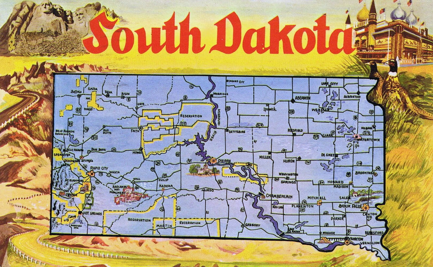Printable South Dakota Map Of Attractions