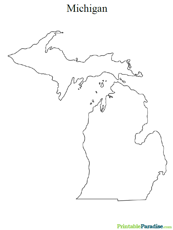 Printable State Map Of Michigan