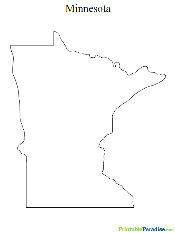 Printable State Map Of Minnesota