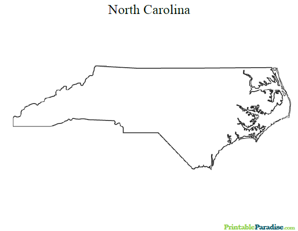 Printable State Map Of North Carolina