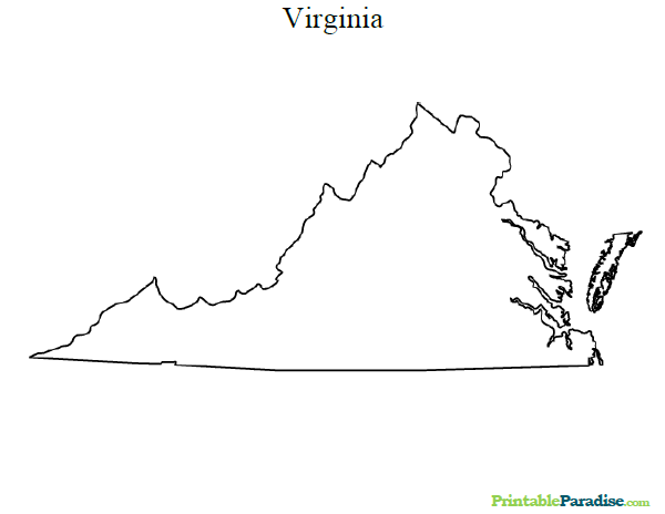 Printable State Map Of Virginia