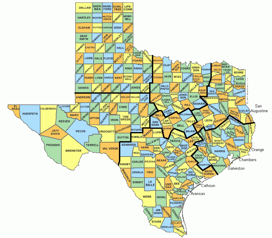 Printable Texas County Map Printable New Year Banners