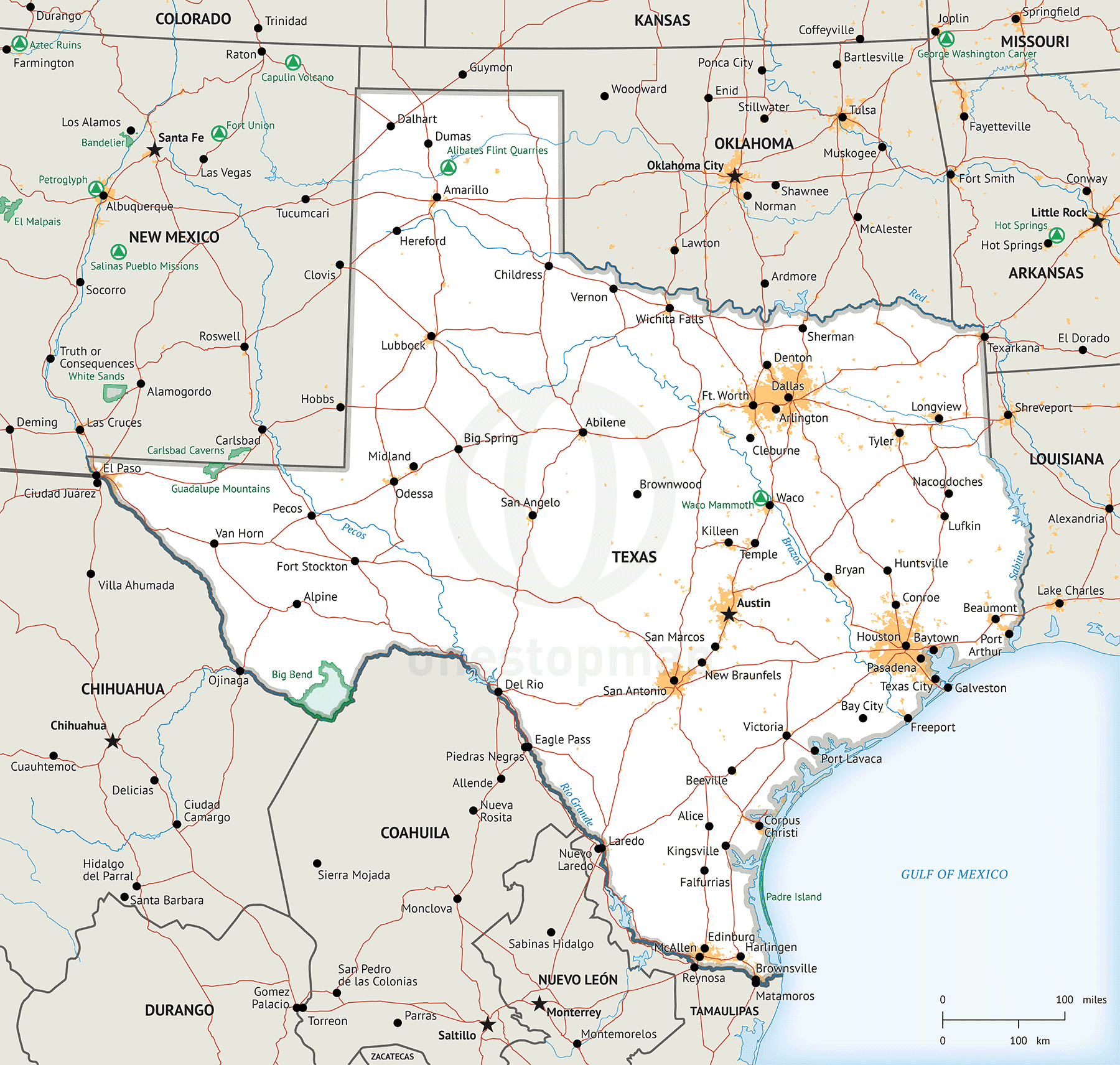 Printable Texas Map Printable Texas Map