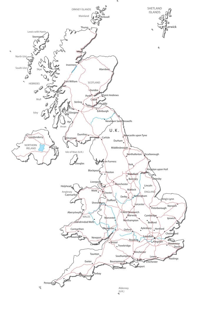 Printable The United Kingdom Map Free Download And Print For You Printable The United Kingdom Map Free Download And Print For You