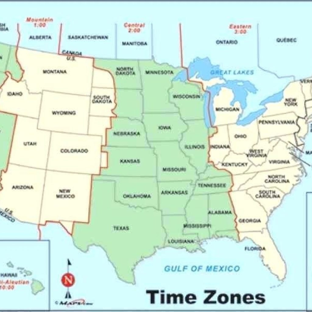 Printable Time Zone Map United States Printable Board Games