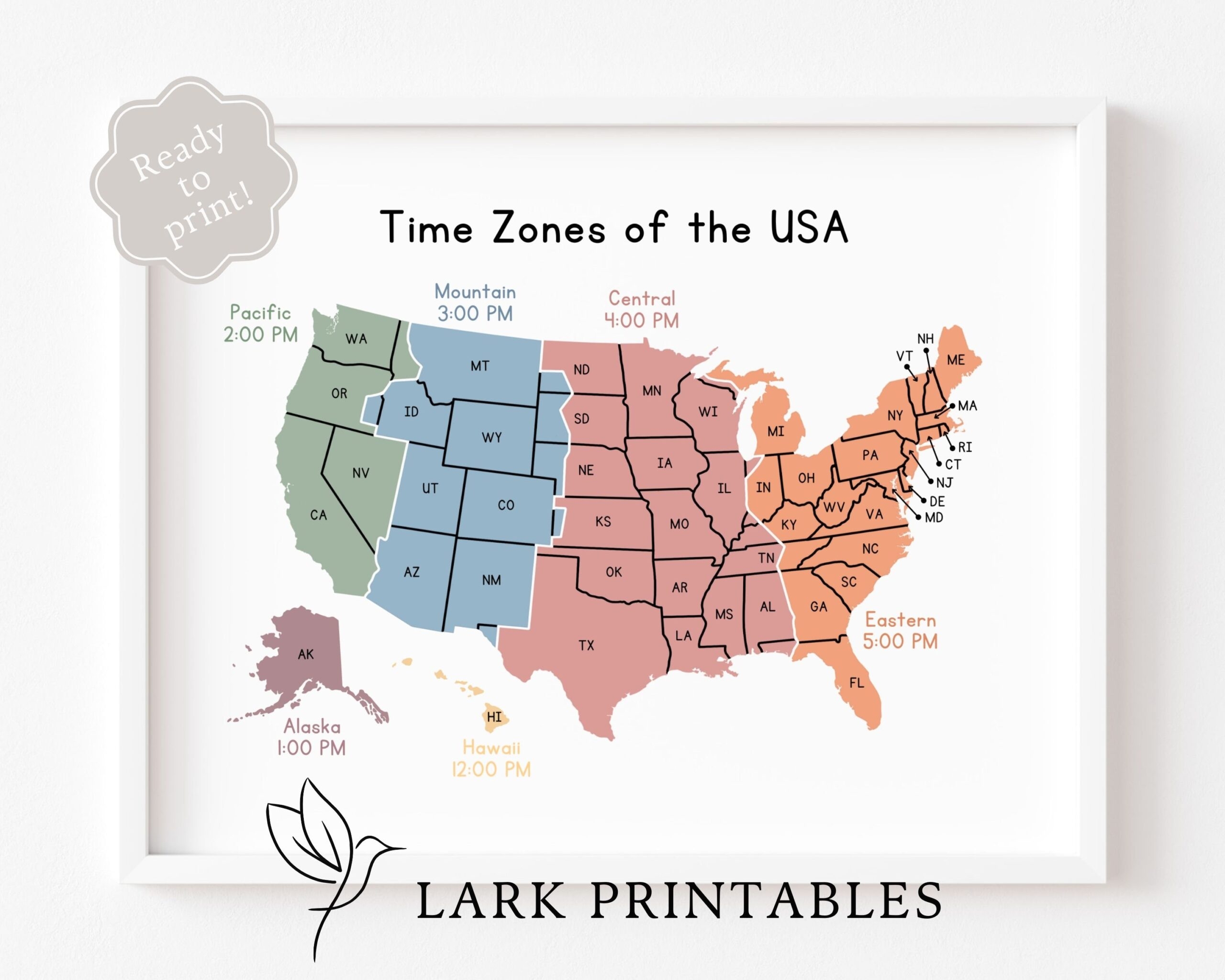 Printable Time Zone Map Usa Free Printable Maps
