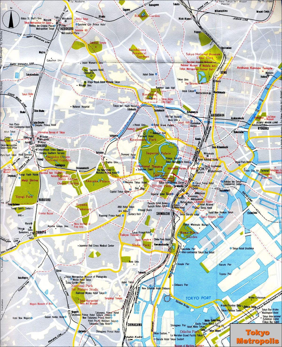 Printable Tokyo Tourist Map Printable Tokyo Tourist Map