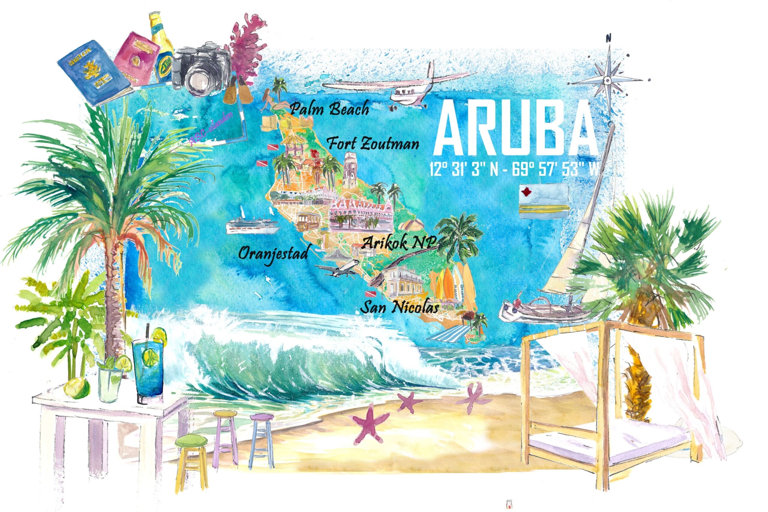 Printable Tourist Map Of Aruba Free Printable Maps