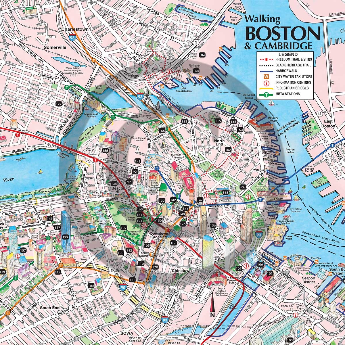 Printable Tourist Map Of Boston