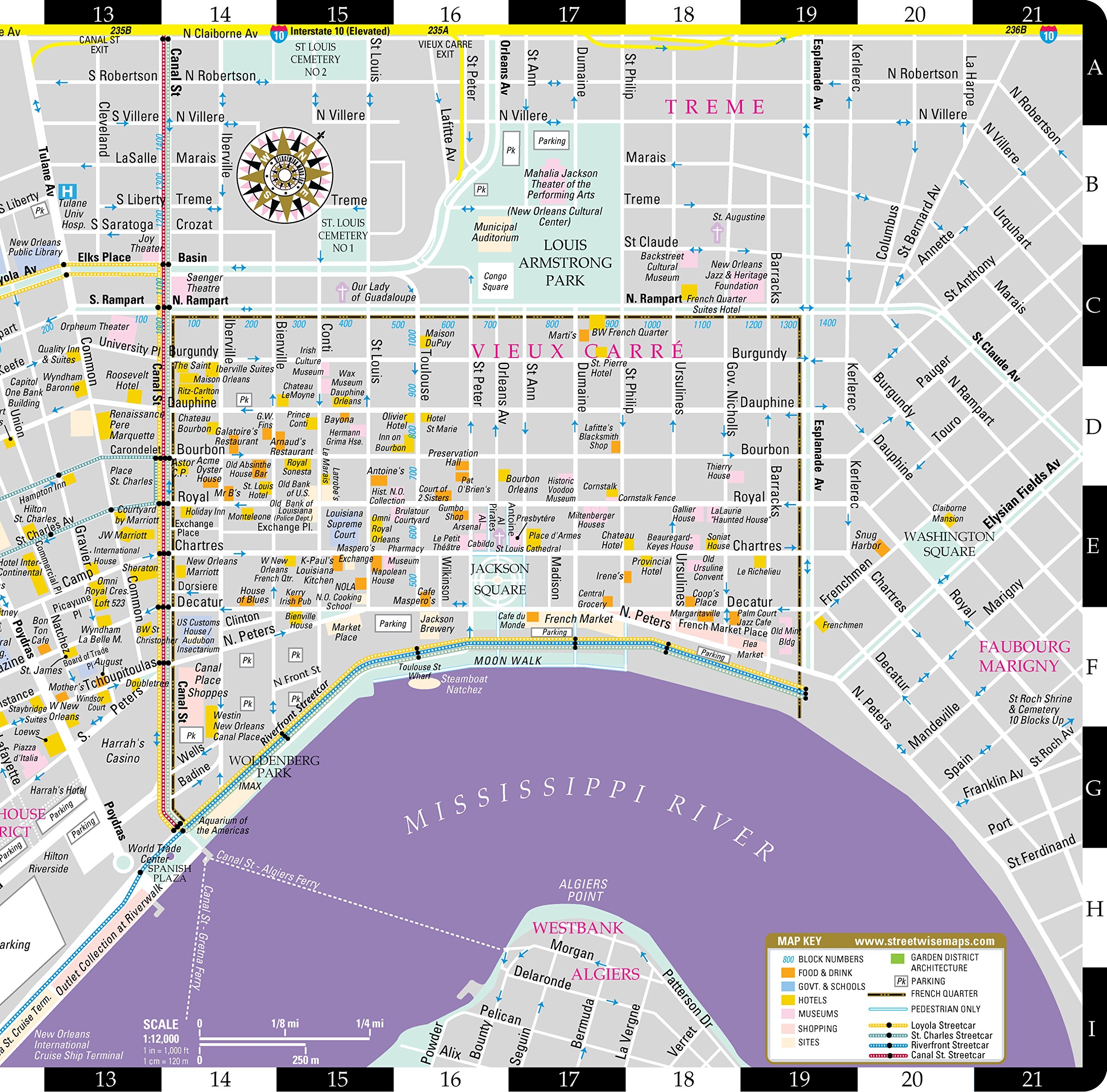 Printable Tourist Map Of New Orleans