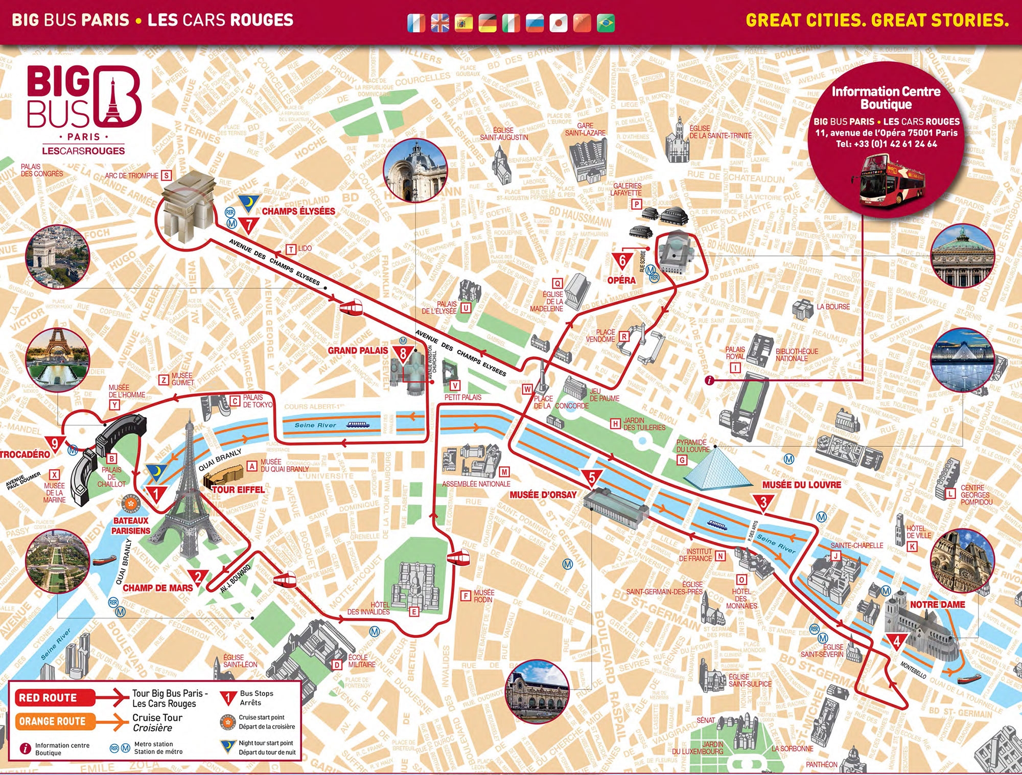 Printable Tourist Map Of Paris