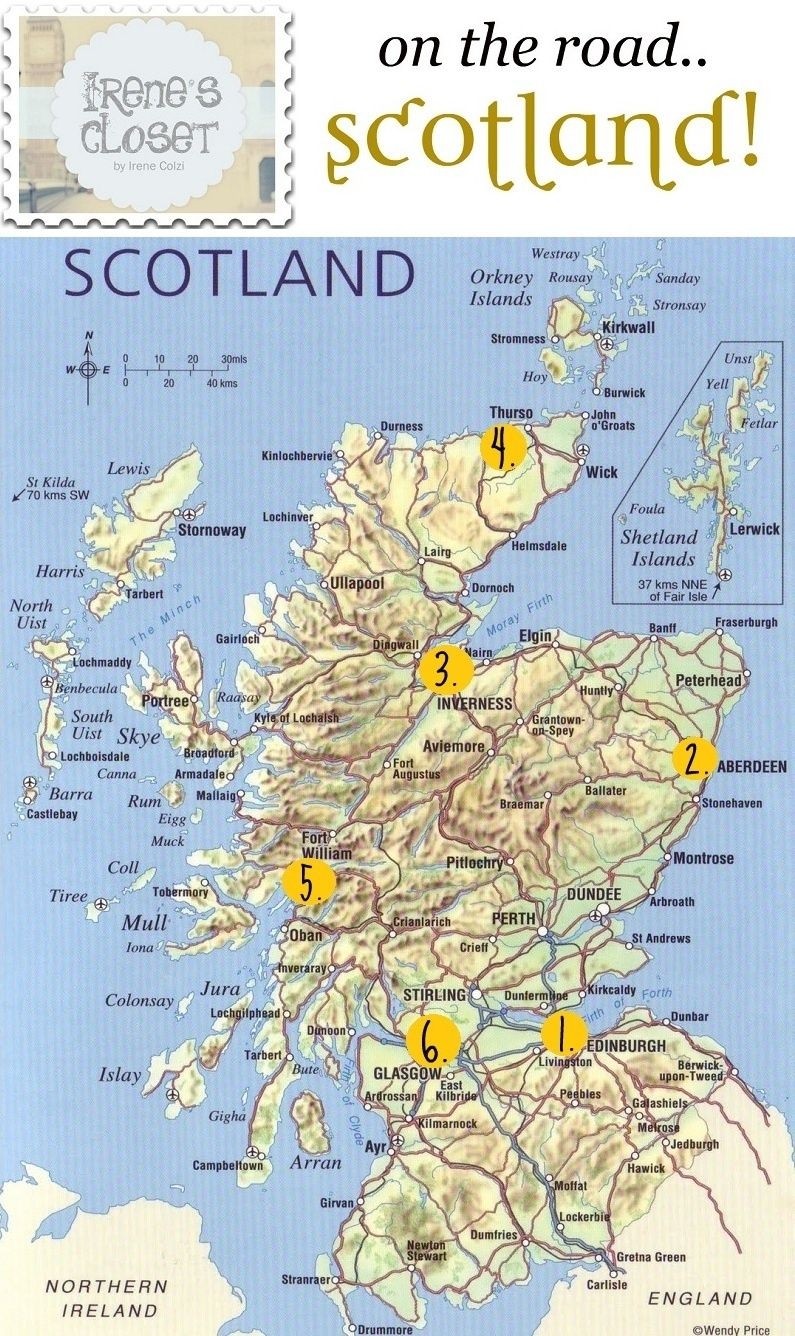 Printable Tourist Map Of Scotland Calendar Productivity Hacks