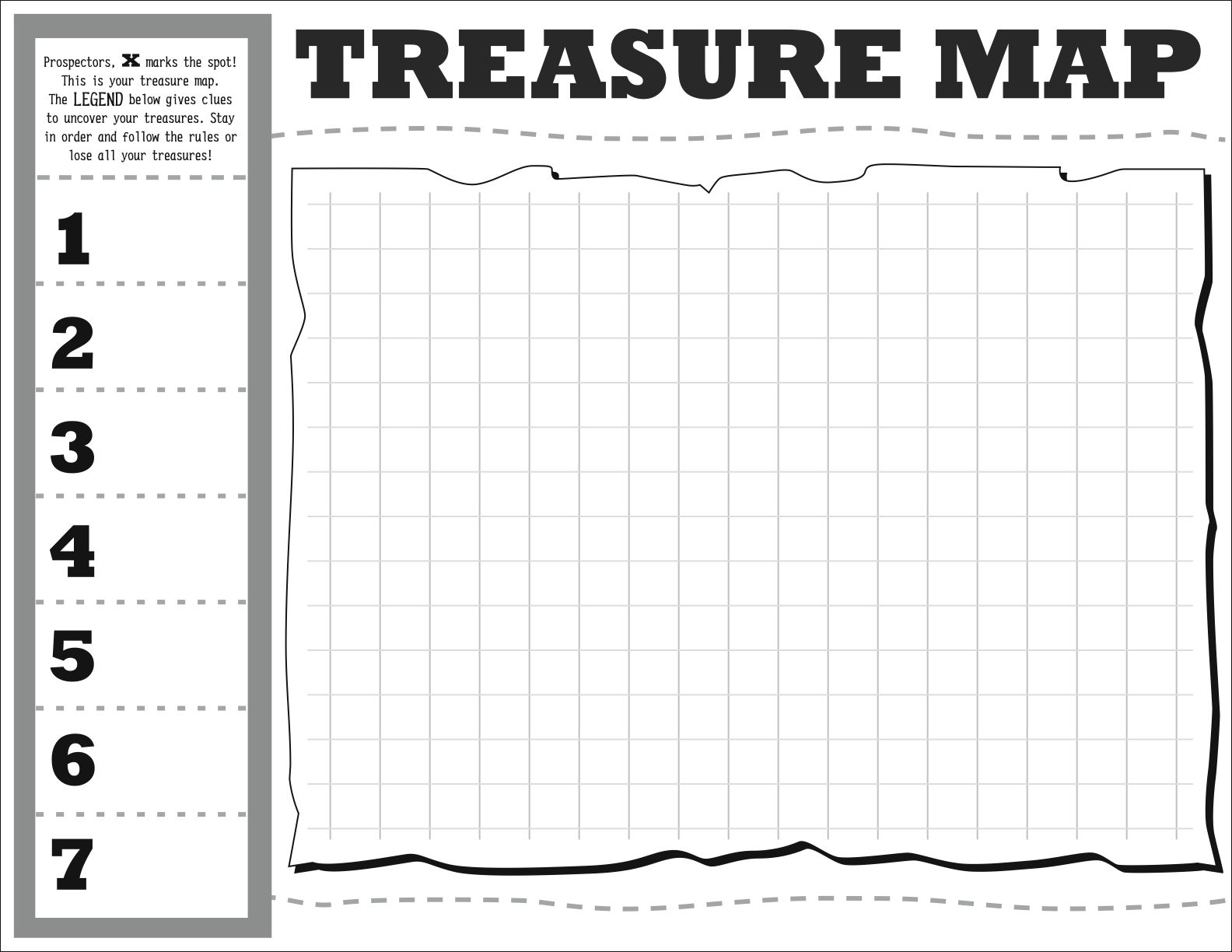 Printable Treasure Map Template Calendar Hexagon