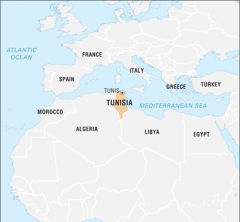 Printable Tunisia Map World Free Download And Print For You 