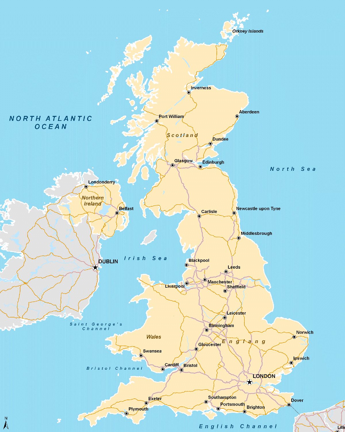 Printable Uk Map