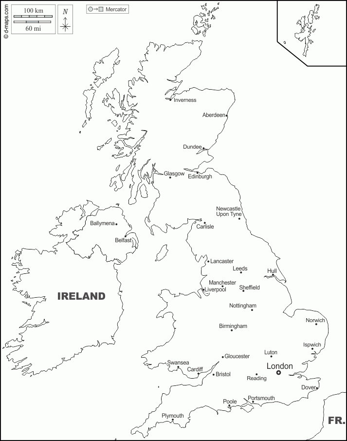 Printable Uk Map