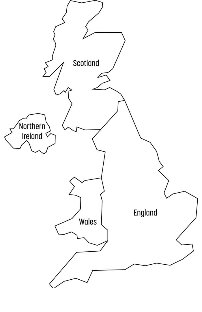 Printable United Kingdom Map Countries Free Download And Print For You 