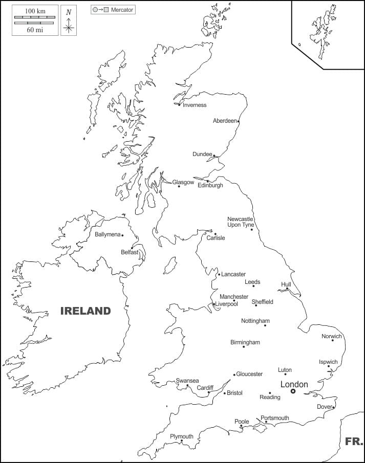 Printable United Kingdom Regions Map Free Download And Print For You 