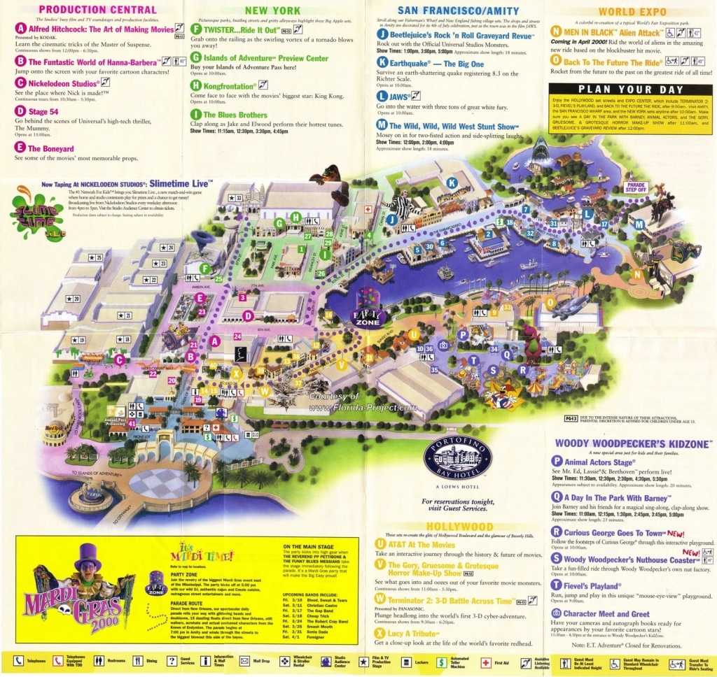 Printable Universal Studios Map