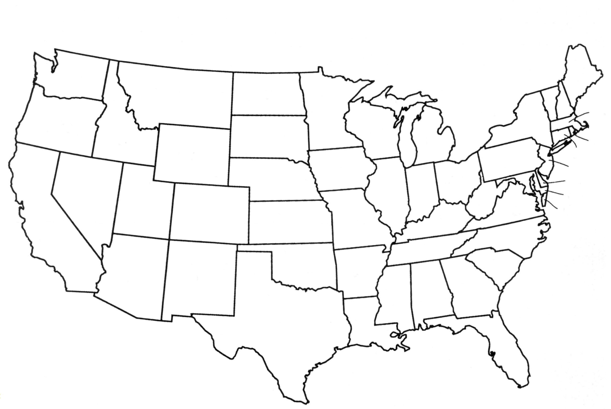 Printable Us Blank Map Easy Printable Templates