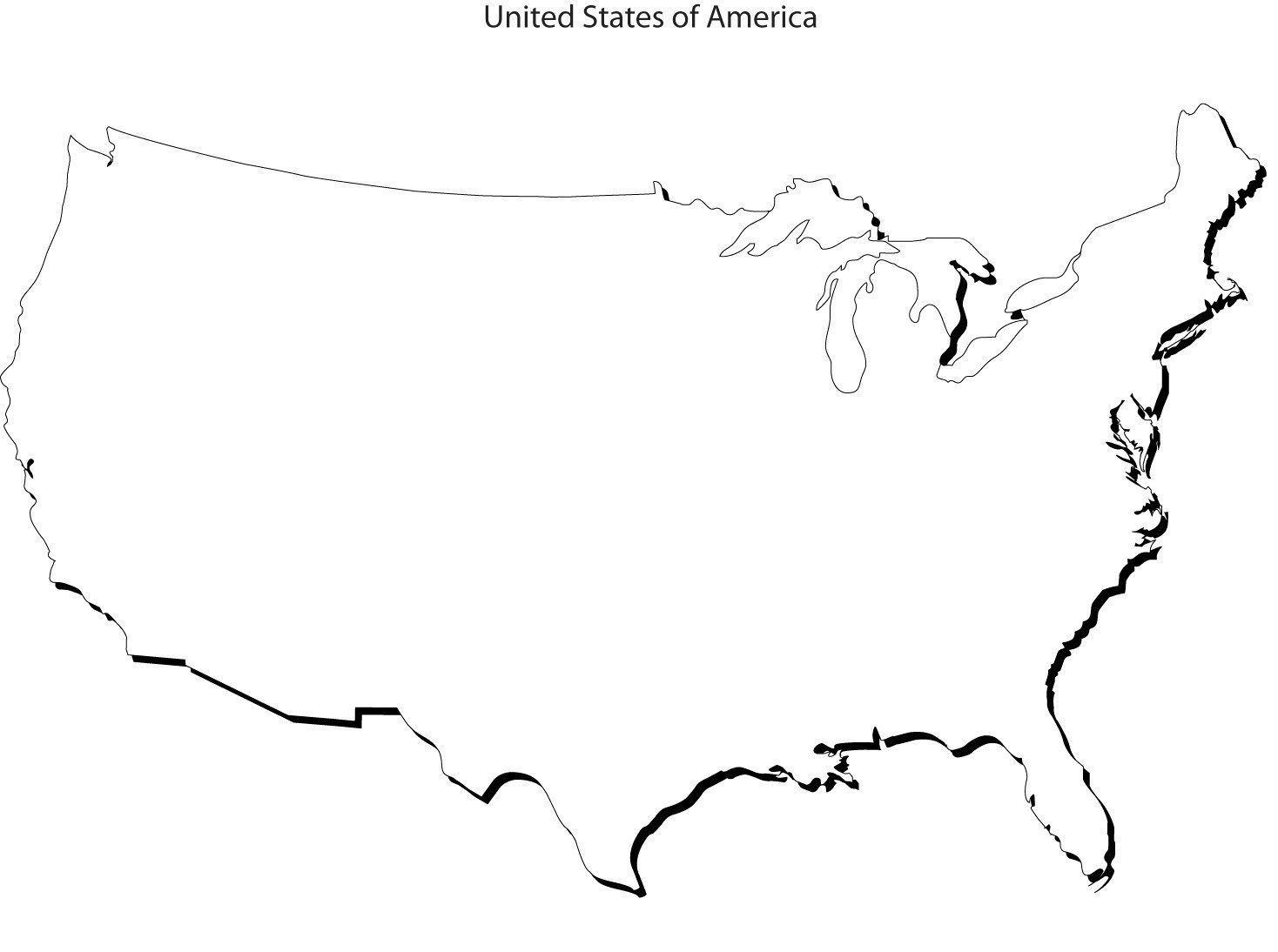 Printable Us Blank Map