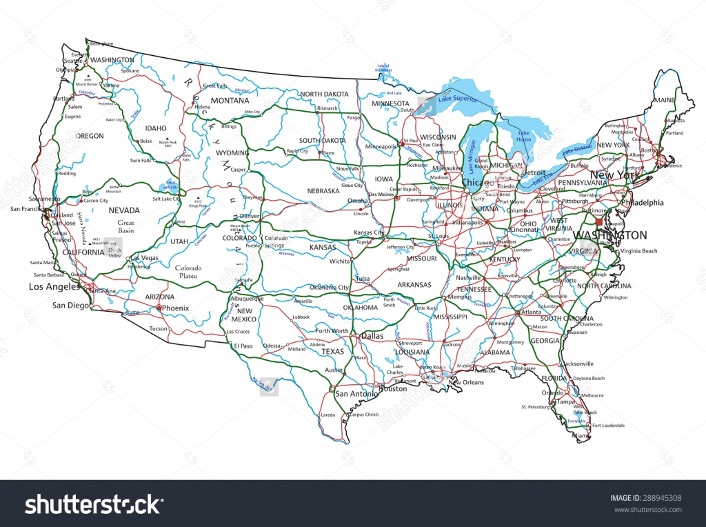 Printable Us Map With Cities And Highways Printable US Maps