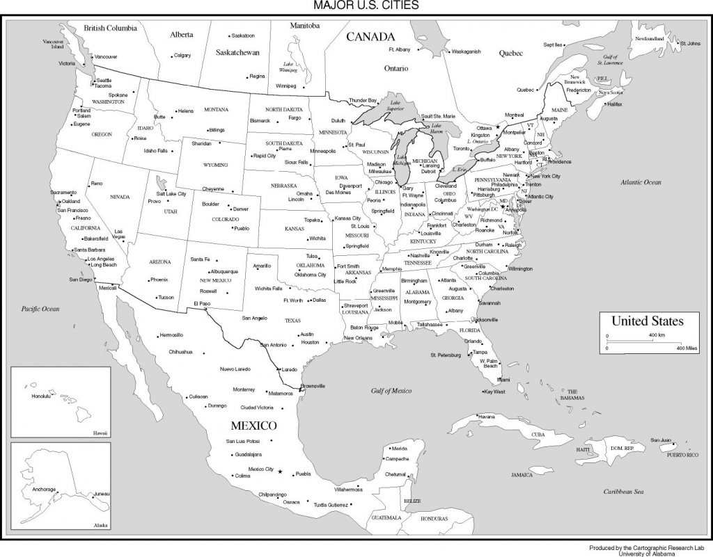 Printable Us Map With States And Major Cities Printable US Maps
