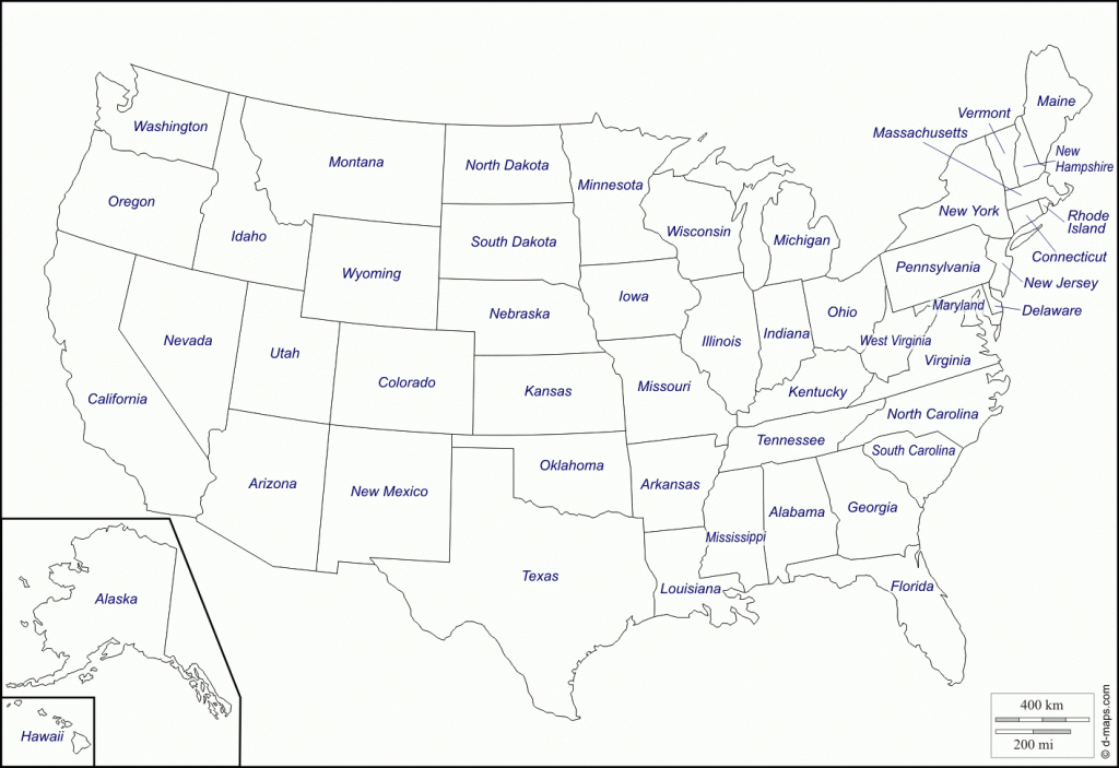 Printable Us Map Without State Names Printable US Maps