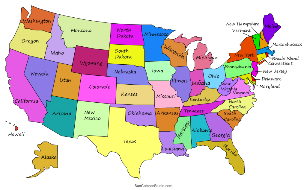 Printable Us Maps With States Usa United States America Free