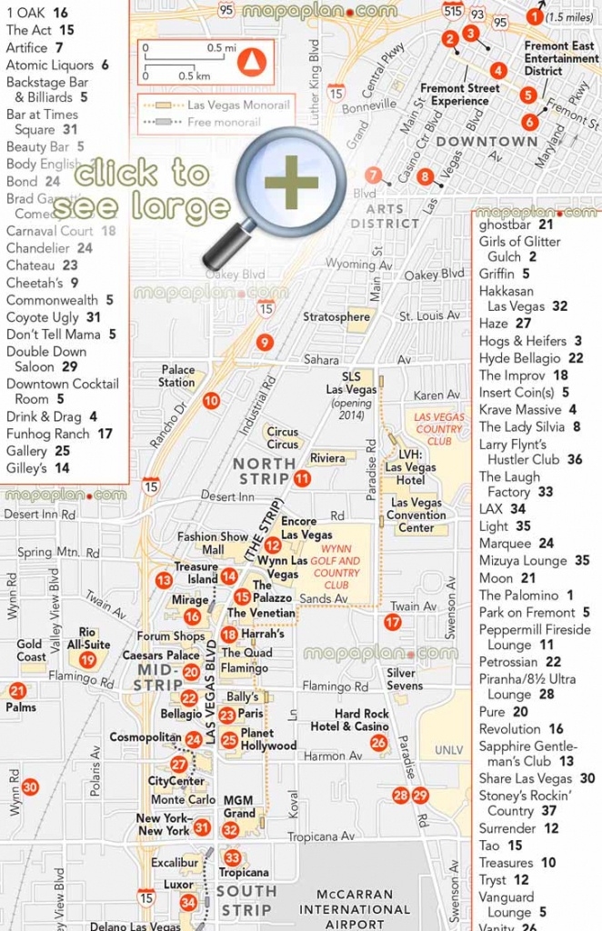 Printable Walking Map Of Las Vegas Strip