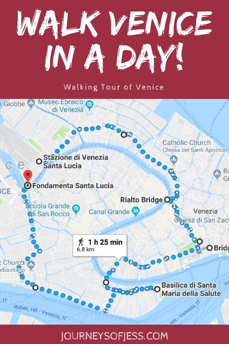 Printable Walking Map Of Venice Italy