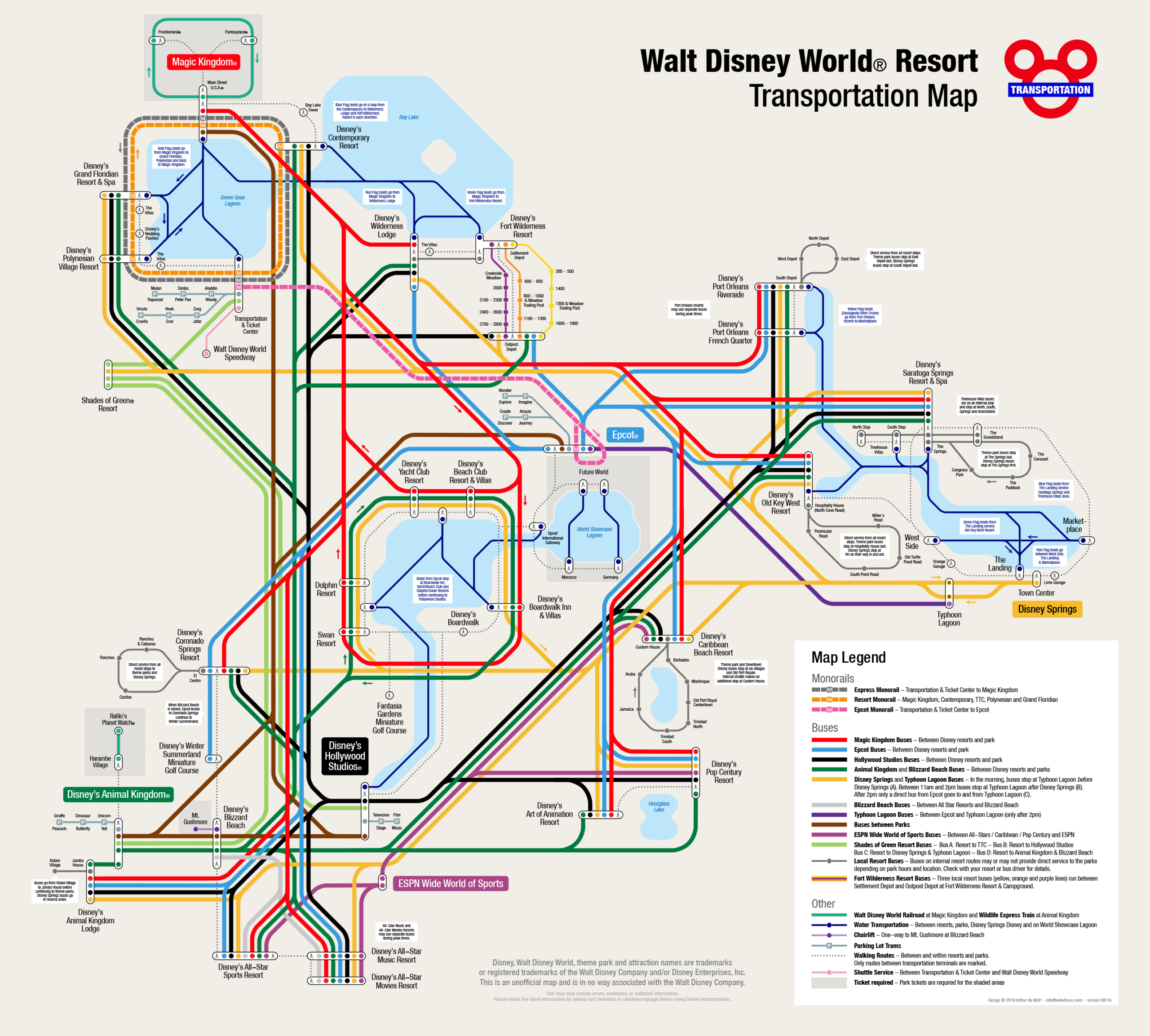 Printable Walt Disney Resort Map