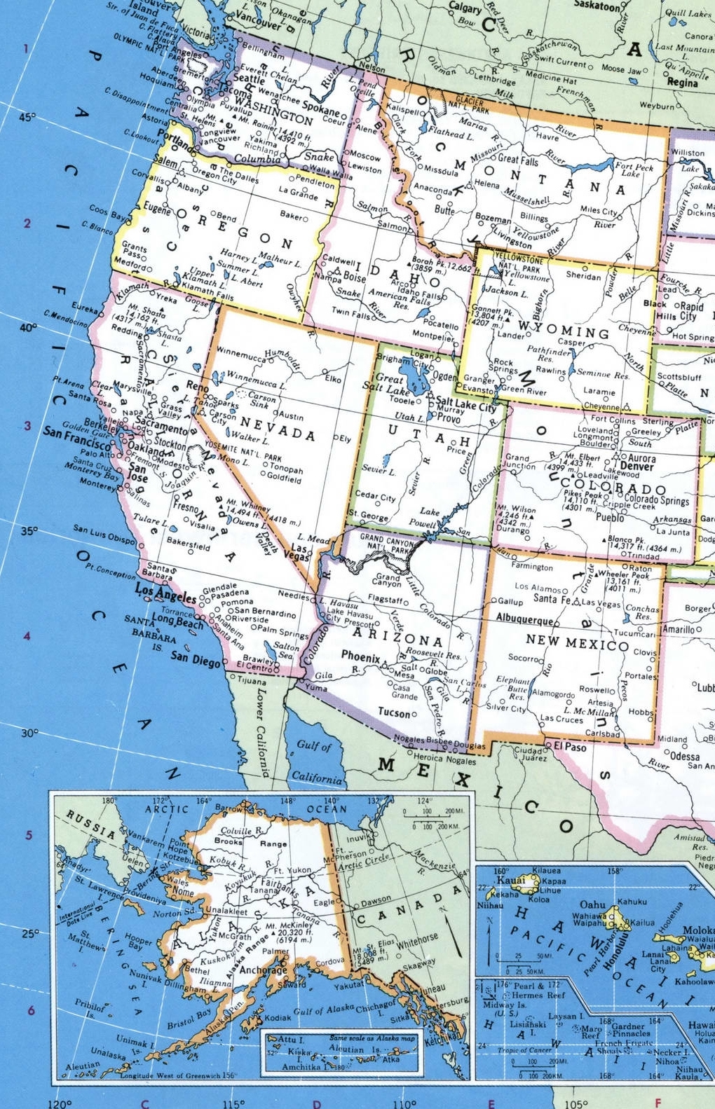 Printable Western States Map