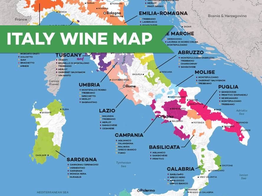 Printable Wine Map Of Italy