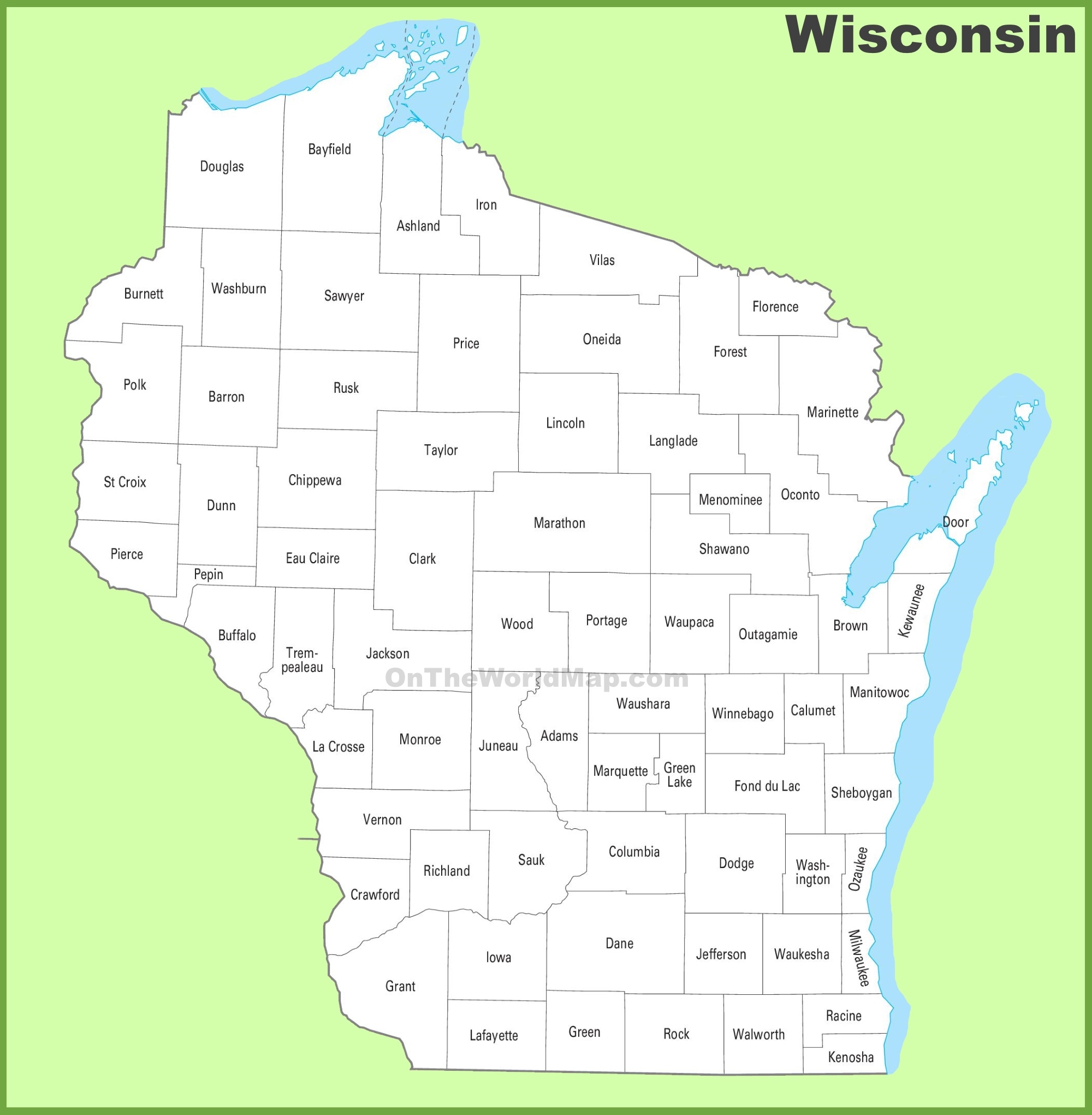 Printable Wisconsin Maps