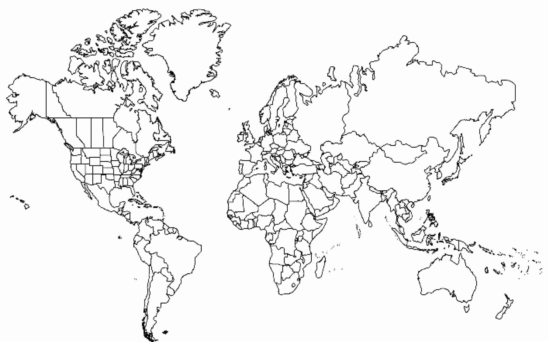 Printable World Map Coloring Page With Countries Labeled Dev 